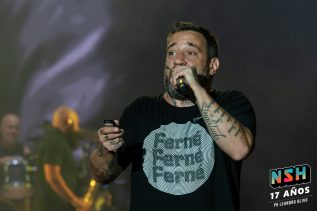 Las Pastillas del Abuelo en vivo: Piti Fernández frente al público en un show multitudinario