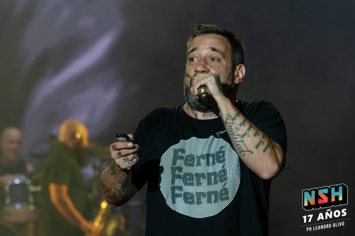 Las Pastillas del Abuelo en vivo: Piti Fernández frente al público en un show multitudinario