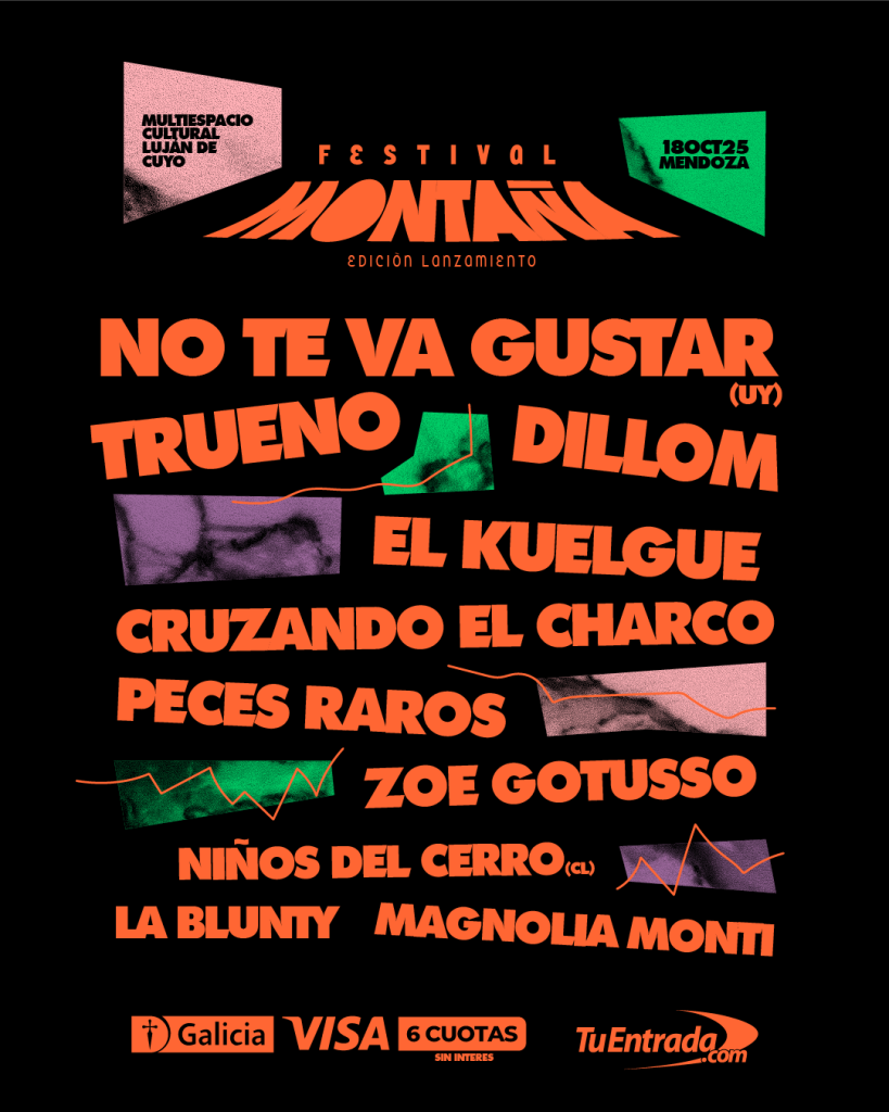 Artistas de rock y trap en el Festival Montaña Mendoza al aire libre
