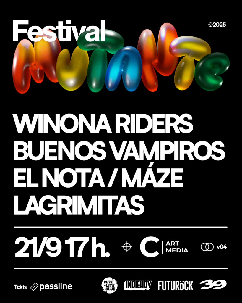 Festival Mutante 2025 en C Art Media con bandas under y arte visual inmersivo