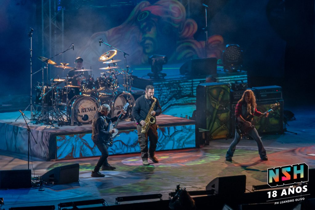Foto del recital de La Renga en el Estadio de Huracán durante su gira "Totalmente Poseídos" en Buenos Aires, junio de 2024.