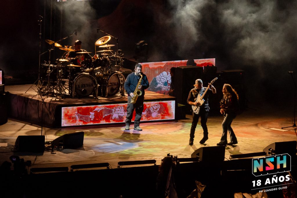 Foto del recital de La Renga en el Estadio de Huracán durante su gira "Totalmente Poseídos" en Buenos Aires, junio de 2024.
