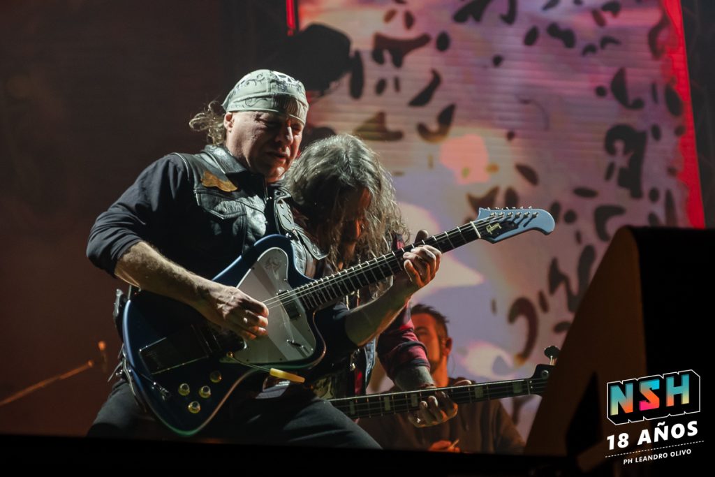 Foto del recital de La Renga en el Estadio de Huracán durante su gira "Totalmente Poseídos" en Buenos Aires, junio de 2024.