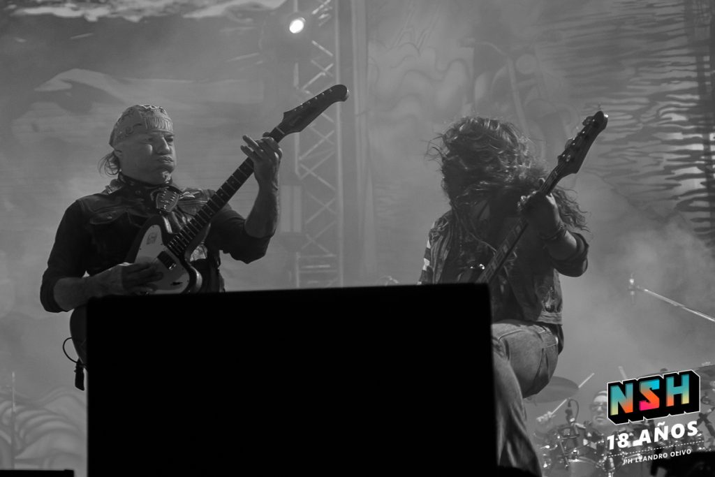 Foto del recital de La Renga en el Estadio de Huracán durante su gira "Totalmente Poseídos" en Buenos Aires, junio de 2024.
