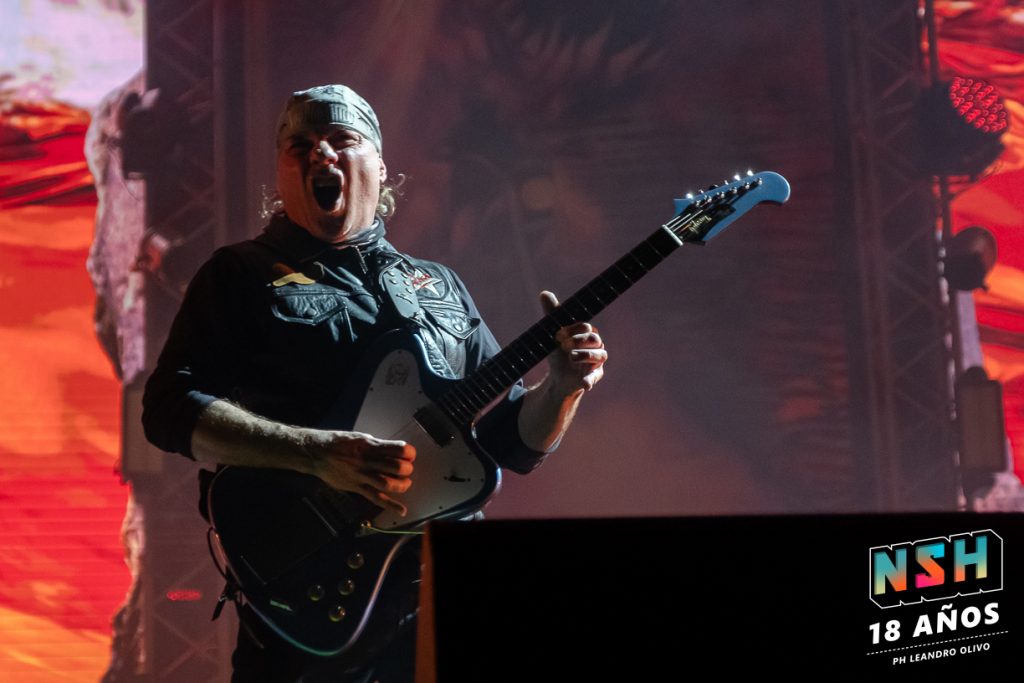Foto del recital de La Renga en el Estadio de Huracán durante su gira "Totalmente Poseídos" en Buenos Aires, junio de 2024.