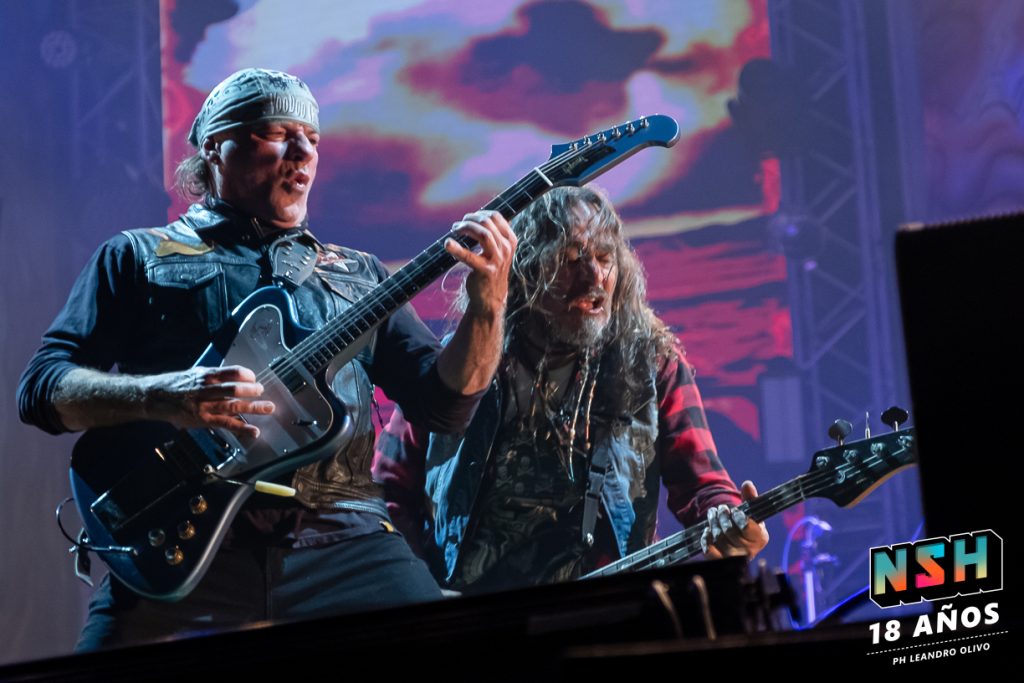 Foto del recital de La Renga en el Estadio de Huracán durante su gira "Totalmente Poseídos" en Buenos Aires, junio de 2024.