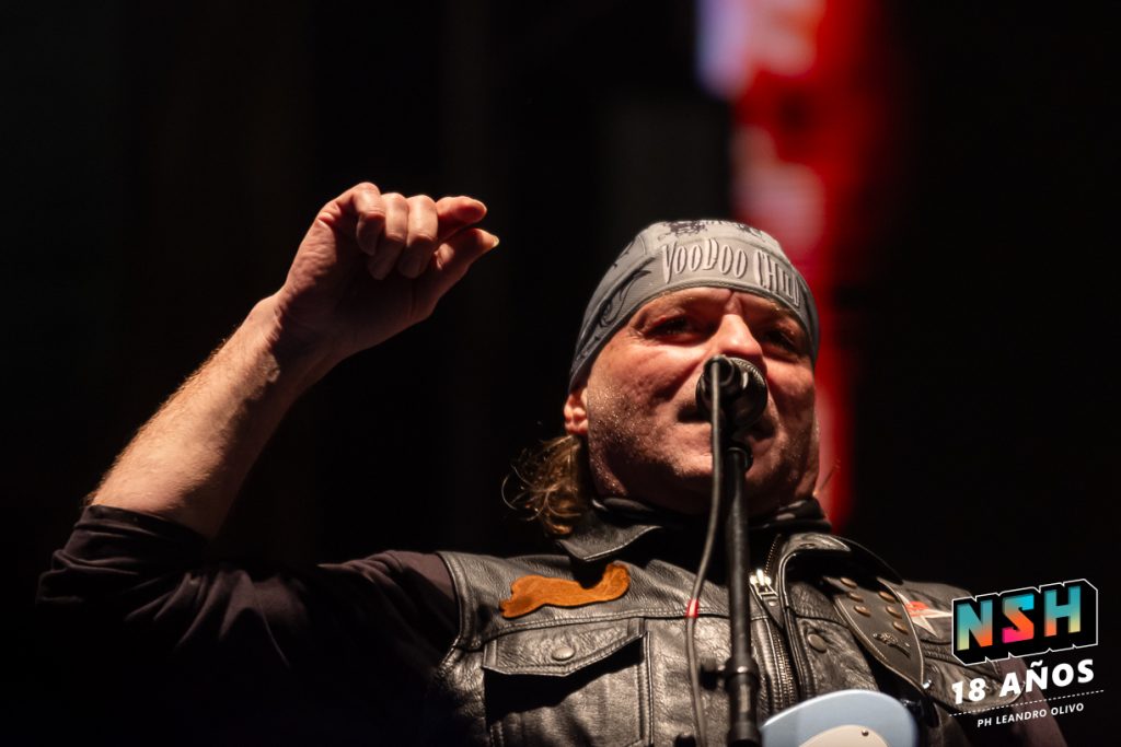 Foto del recital de La Renga en el Estadio de Huracán durante su gira "Totalmente Poseídos" en Buenos Aires, junio de 2024.