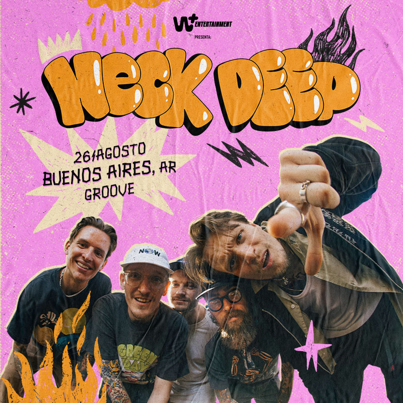 Neck Deep en vivo: la banda se presentará en Groove Buenos Aires el 26 de agosto de 2025