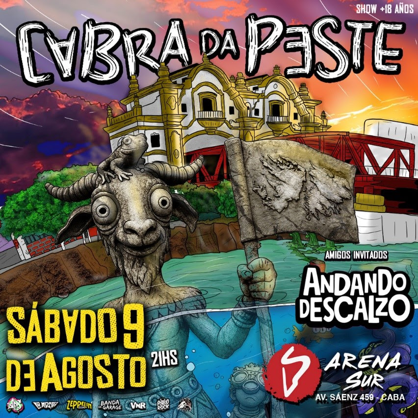 Cabra da Peste en vivo en Arena Sur, agosto 2025
