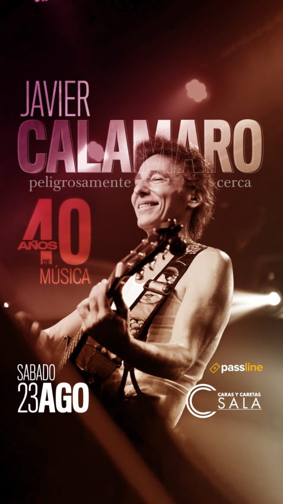 Javier Calamaro en vivo celebrando sus 40 años de carrera en la Sala Caras y Caretas