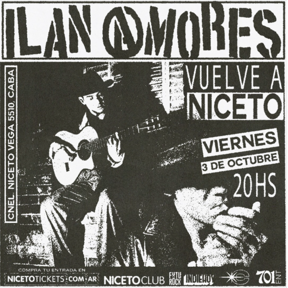 Ilan Amores en vivo en Niceto Club fusionando cumbia, funk y rock