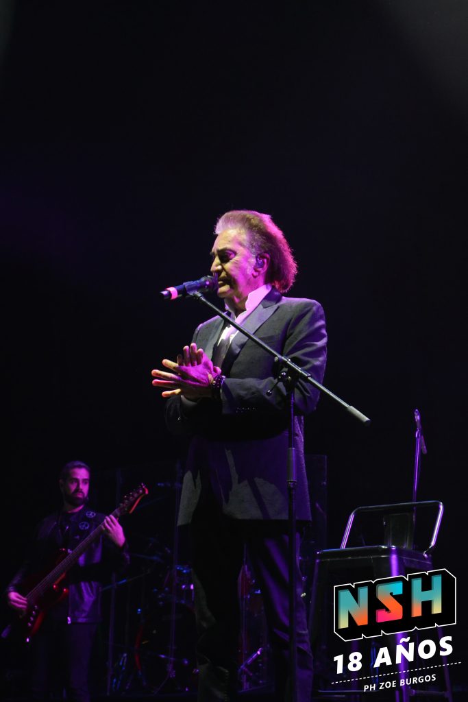 Los Palmeras y El Puma Rodríguez en vivo en el Movistar Arena, durante su show conjunto el 22 de septiembre en Buenos Aires