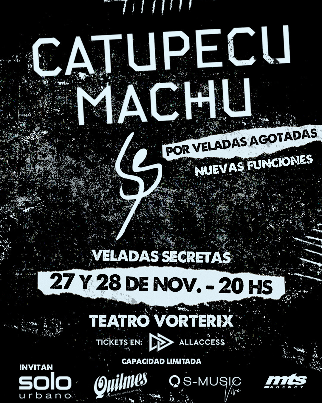 Catupecu Machu presenta Veladas Secretas en vivo en el Teatro Vorterix.
