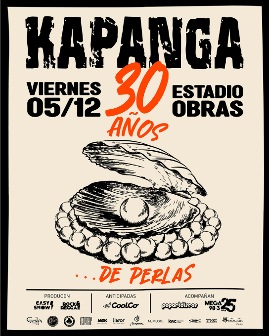 Kapanga en vivo celebrando 30 años de música en el estadio Obras.