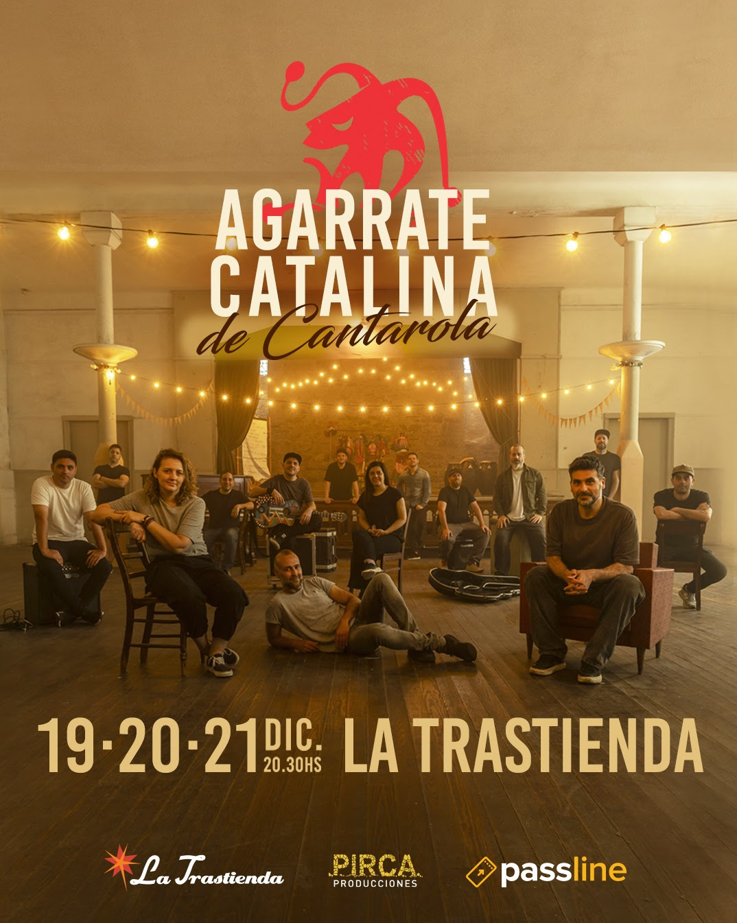 Flyer del show Cantarolas de La Catalina en La Trastienda diciembre 2025