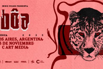 Flyer oficial del recital de Bôa en Buenos Aire