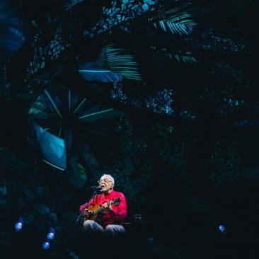 Gilberto Gil en concierto durante la gira Tempo Rei en Buenos Aires