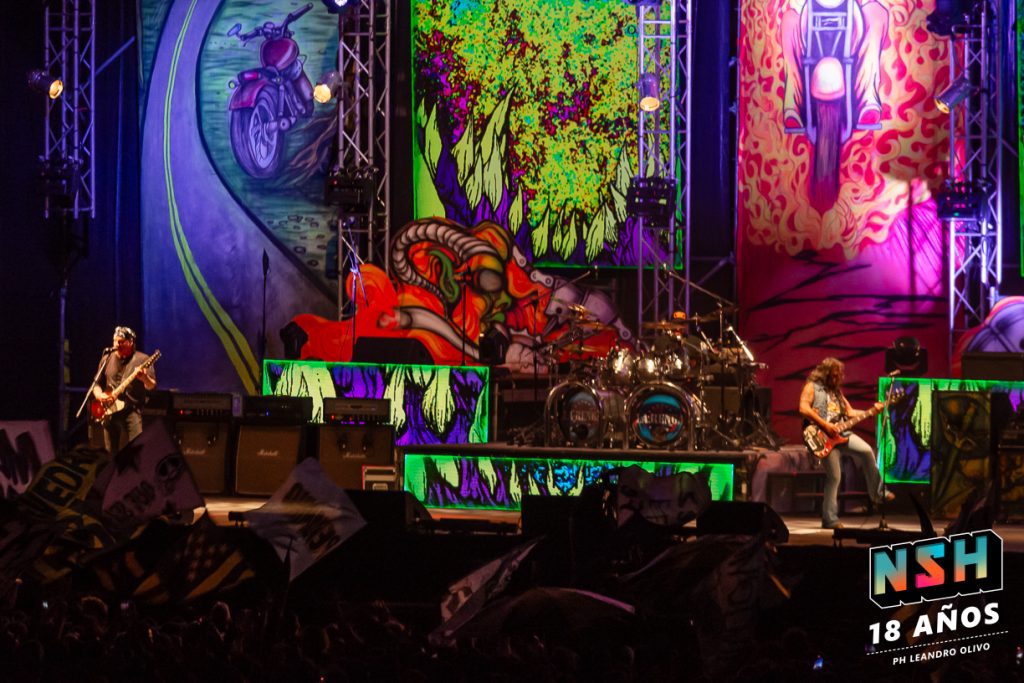 Vista panorámica del recital de La Renga en Uruguay con 31 canciones en el setlist.