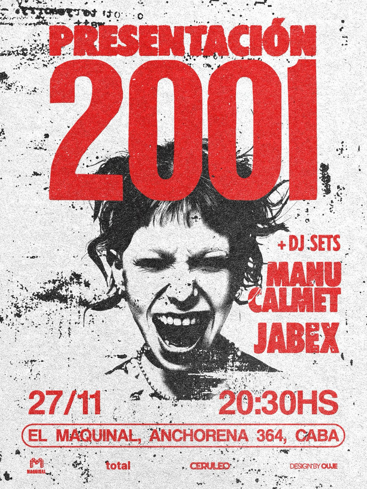 MAG presentando su nuevo álbum 2001 en El Maquinal. Flyer oficial.