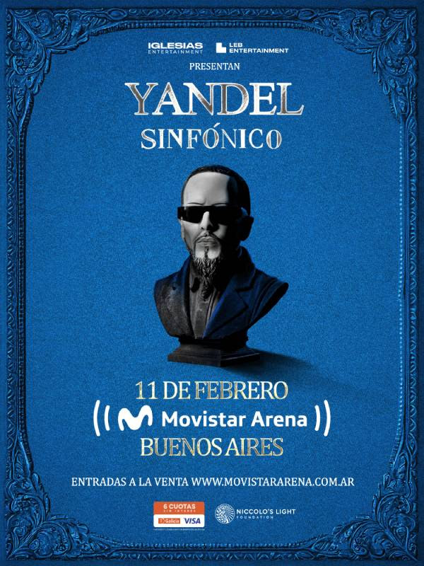 Flyer oficial del show de Yandel en el Movistar Arena 2026