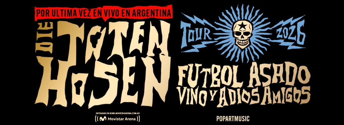 Die Toten Hosen anuncia su gira de despedida en Argentina con shows en Tandil, Rosario y Buenos Aires