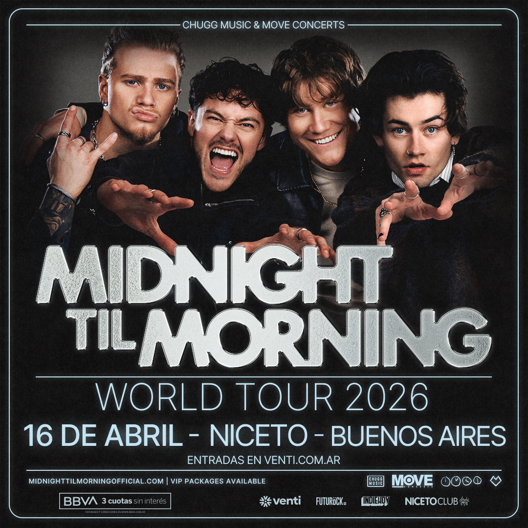 Midnight Til Morning en concierto en Niceto Club abril 2026