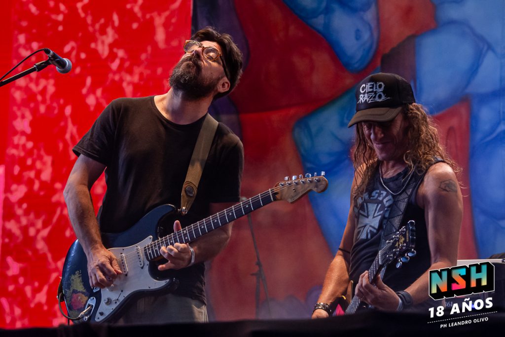 Cielo Razzo durante su set previo al show de La Renga