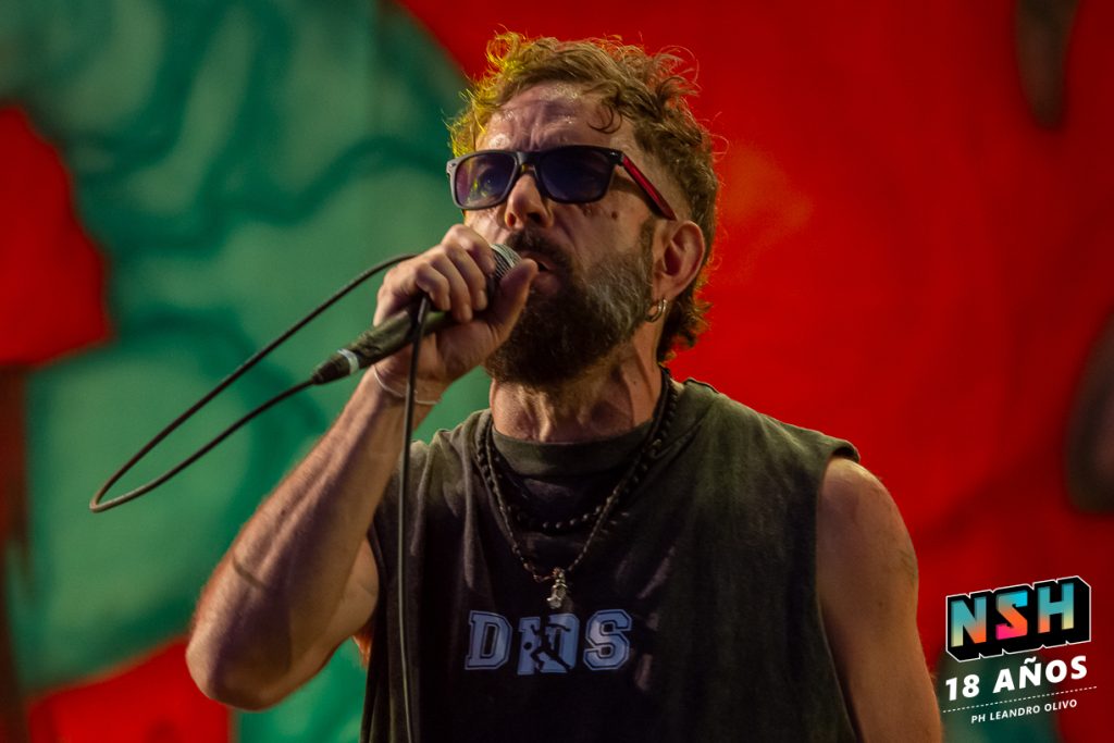 Cielo Razzo durante su set previo al show de La Renga