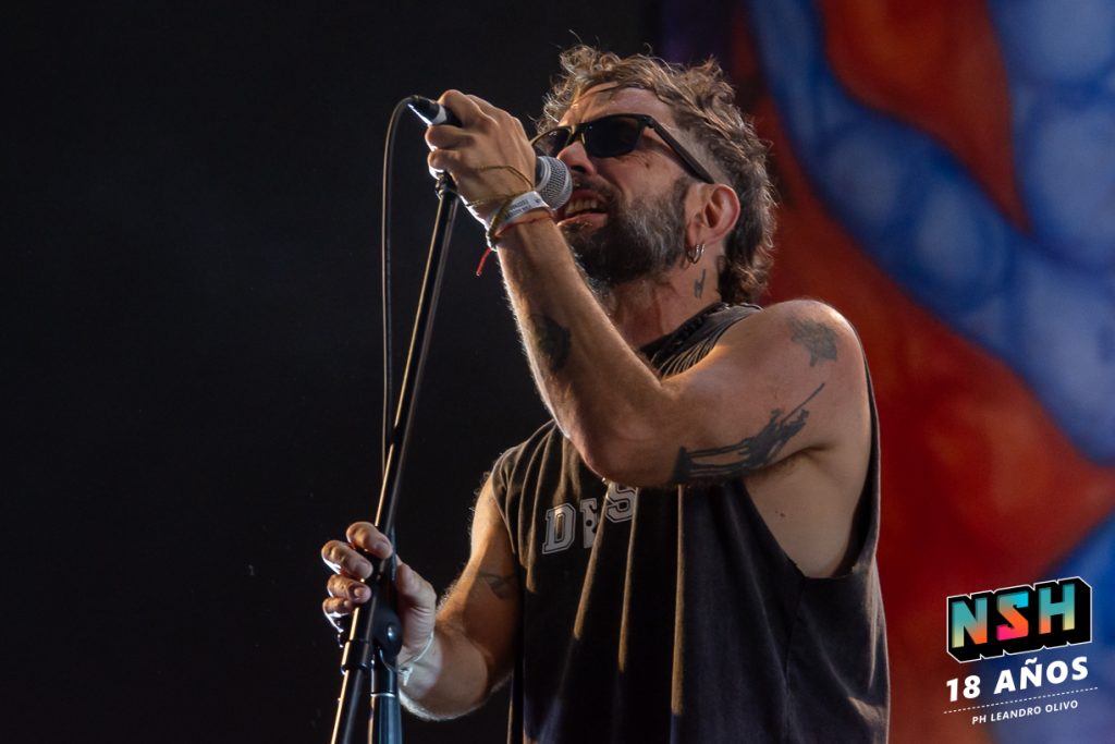 Cielo Razzo durante su set previo al show de La Renga