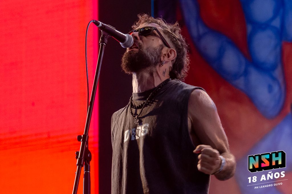 Cielo Razzo durante su set previo al show de La Renga