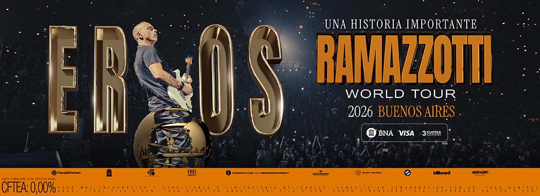 Eros Ramazzotti en concierto Movistar Arena Buenos Aires 2026