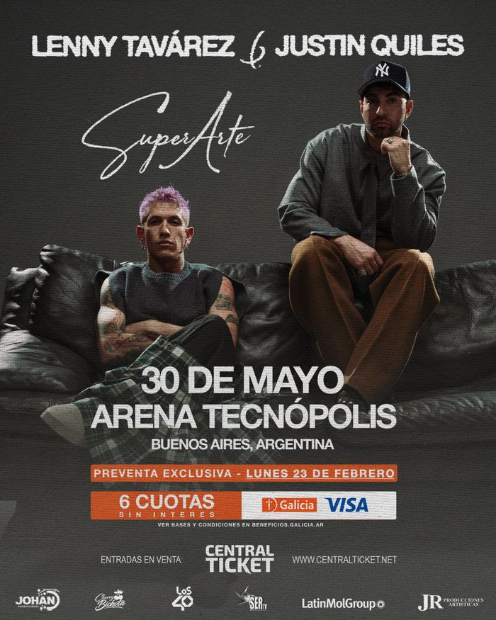 Flyer Oficial Justin Quiles y Lenny Tavarez