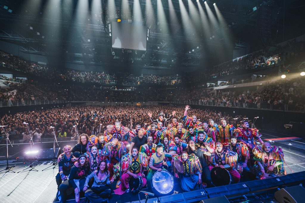 Agarrate Catalina durante el festejo de sus 25 años de trayectoria en el Antel Arena de Montevideo.