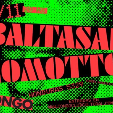 Flyer de Baltasar Comotto presentando su álbum Software Marginal en Congo Club Cultural el 5 de noviembre de 2026.