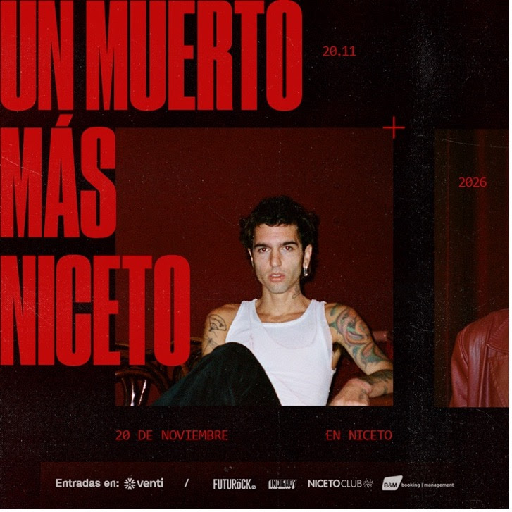 Flyer de Un Muerto Más en Niceto Club el 20 de noviembre de 2026.
